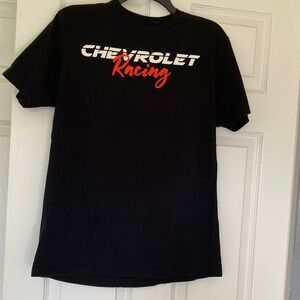 Chemistry Black Tee with Racing Print